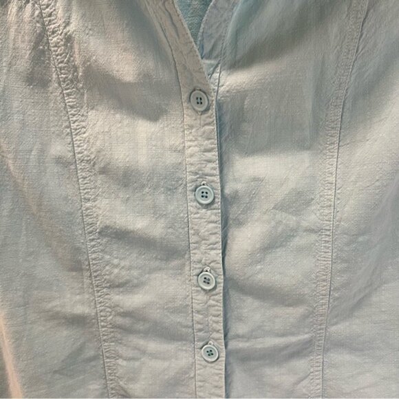 Vintage TRADITION Country Collection Light Blue Sleeveless Button Down Shirt - Picture 4 of 10